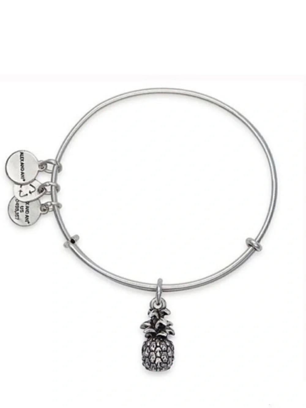 Alex and Ani Pineapple Charm Expandable Wire Bracelet
